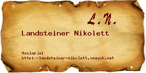 Landsteiner Nikolett névjegykártya